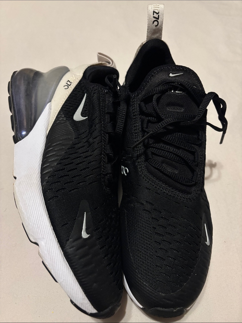 Nike Air Max 270 Black Fierce Pink Athletic Running Size 8